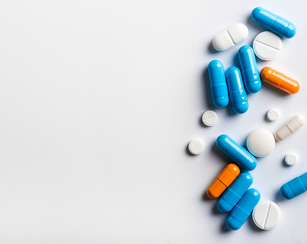 Collection of pills and medicine capsules